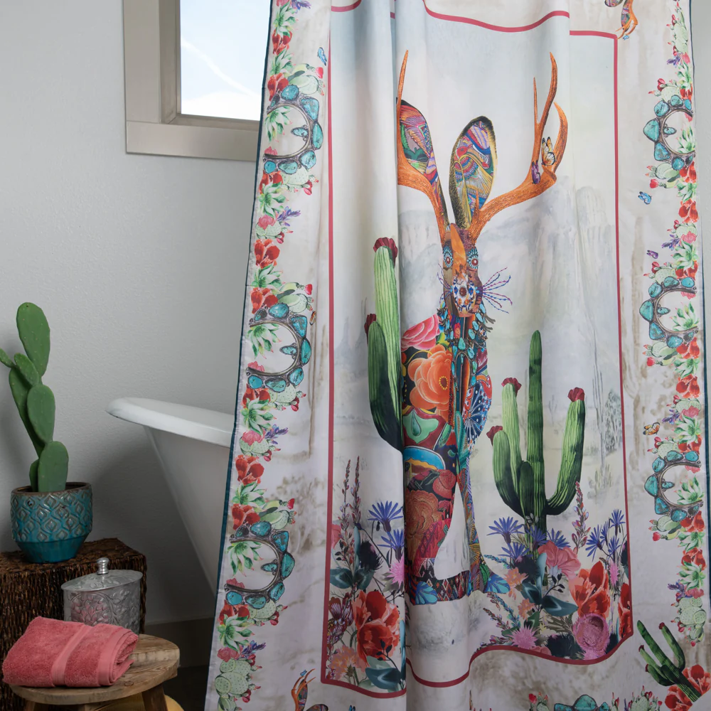 Shower Curtain - Jewelled Jackalope - Image 5