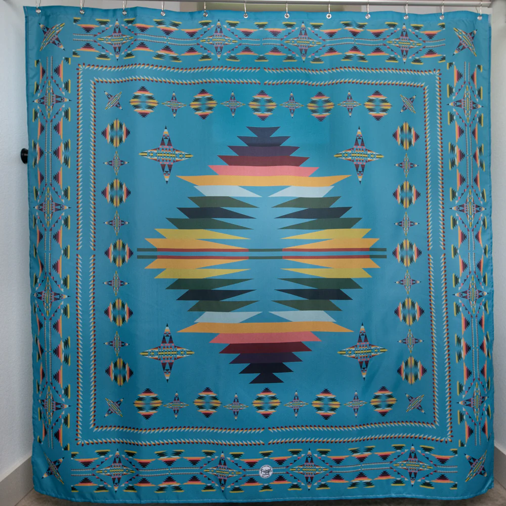 Shower Curtain - Mesa Turquoise - Image 5
