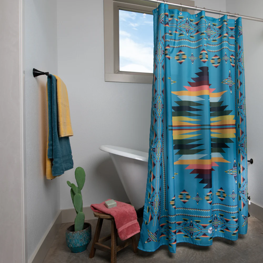 Shower Curtain - Mesa Turquoise - Image 9