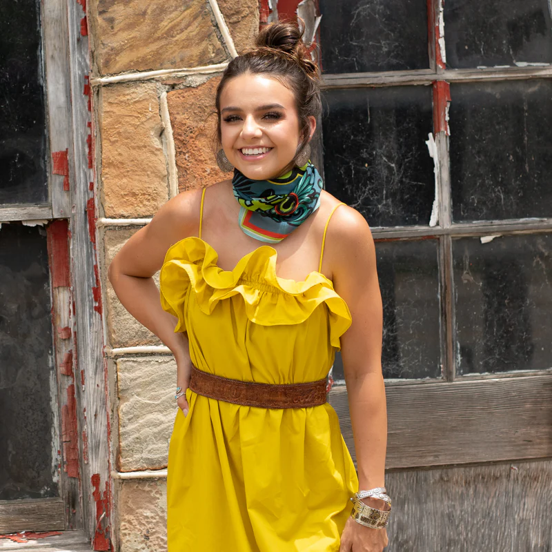 Lucky Horseshoe Bandana - Slate Blue - Image 4