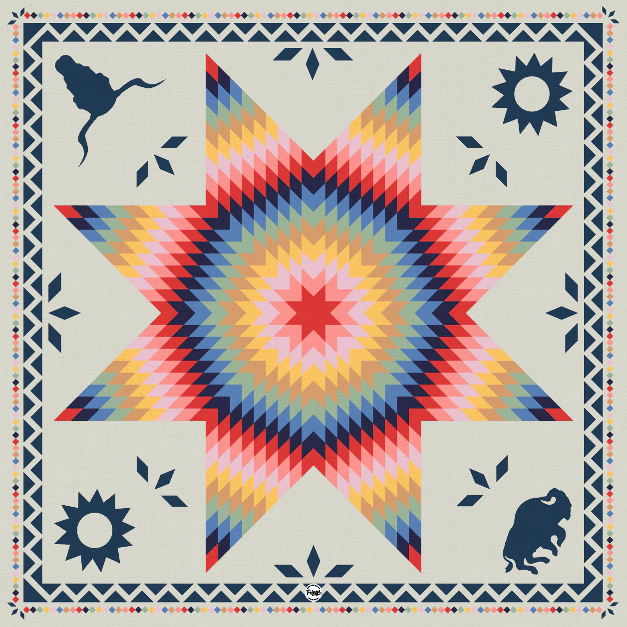 Sun StarQuilt - Off White - Image 8